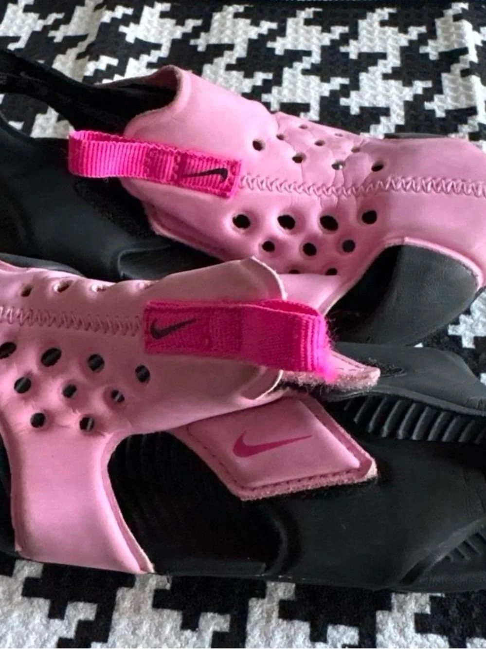 Nike Women’s Pink and Black Water Sandals